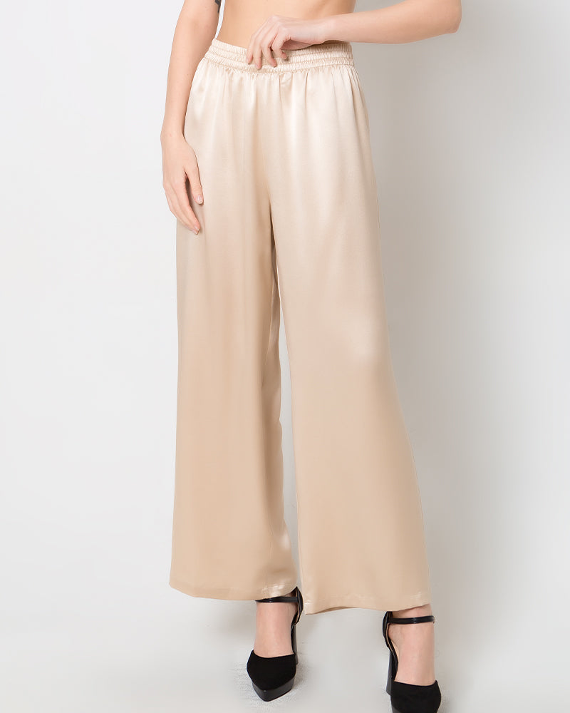 Women's Pure Silk Wide Leg Pants