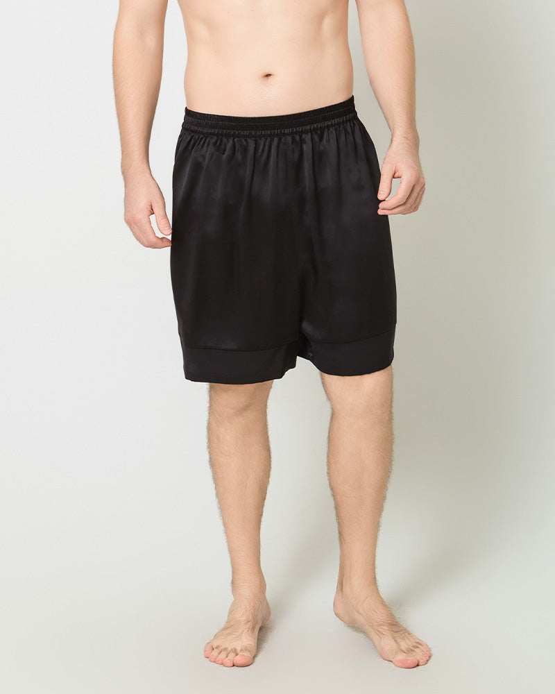 Mobarta Men's Satin Boxer Shorts - Silk-like Lounge & Sleepwear Underwear