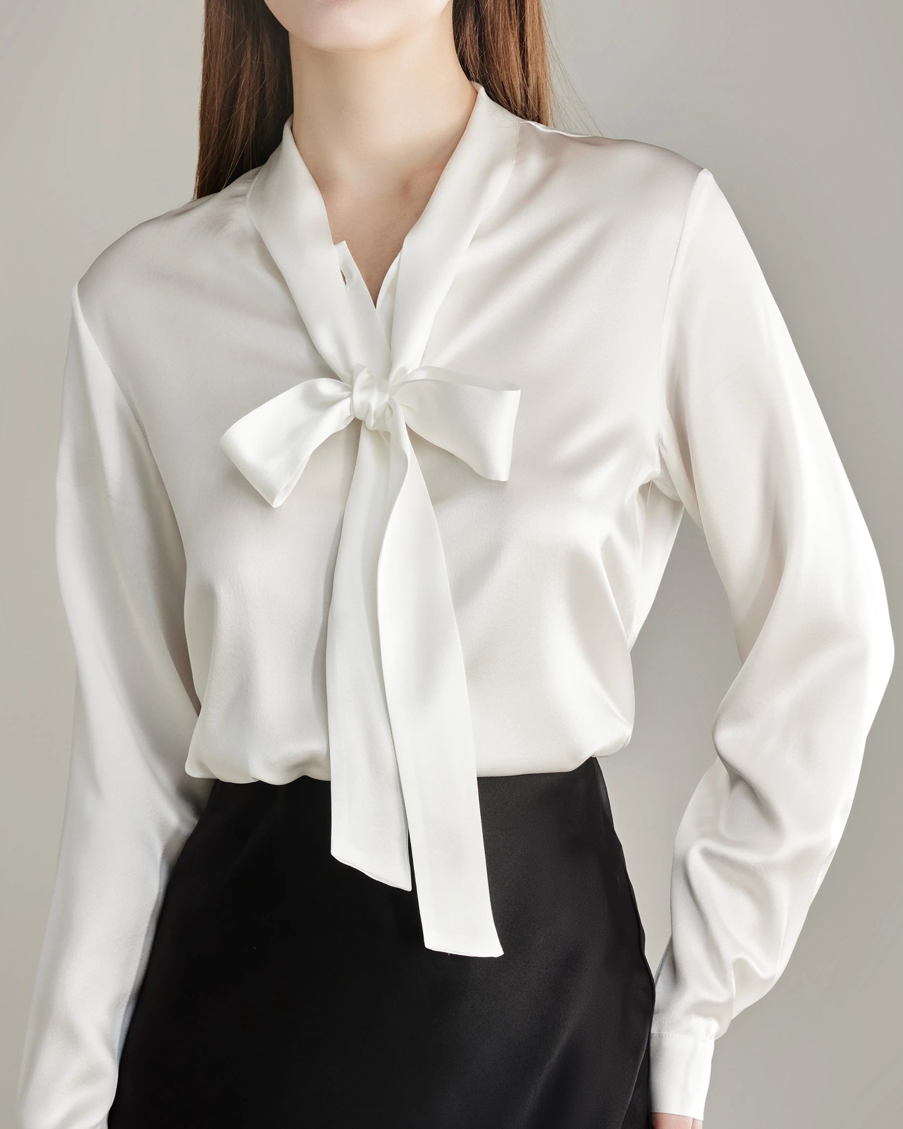 Victoria Beckham / Knot cheapest sleeve blouse ivory silk top 4 bows