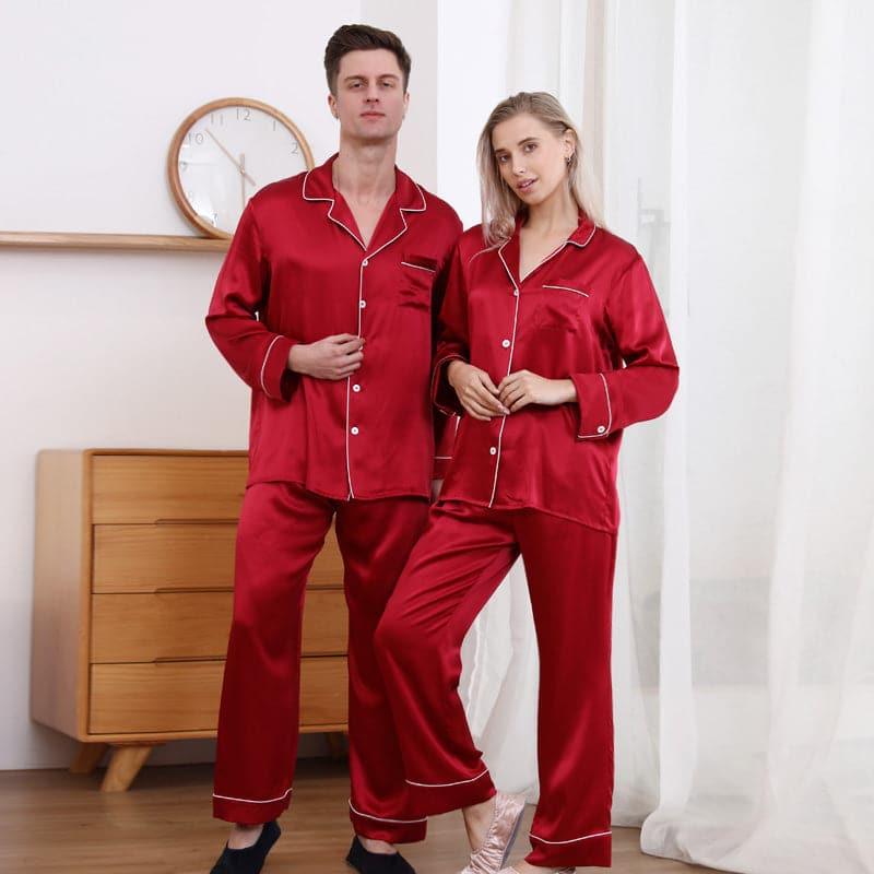 Classic Long Silk Pajamas Home Wear - Daisysilk