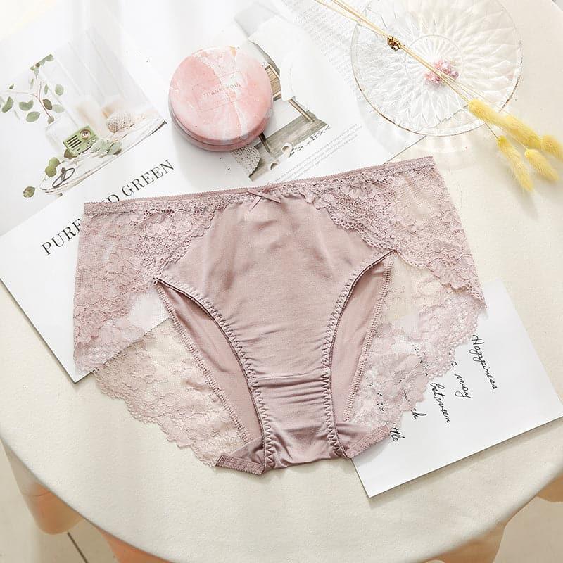 Sexy Lace Comfortable Silk  Panties - Daisysilk
