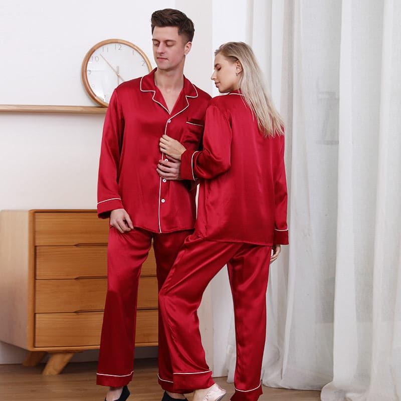 Classic Long Silk Pajamas Home Wear - Daisysilk