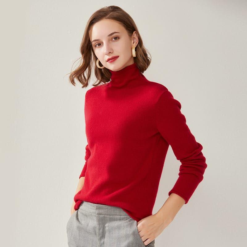 Turtleneck Cashmere Women Sweater - Daisysilk