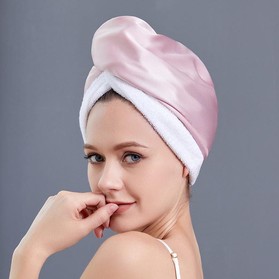 Silk Double-Sided Wear Hair-Drying Cap - Daisysilk